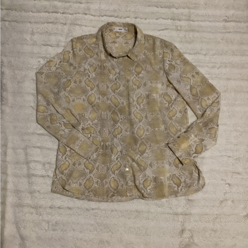 Snake Print Long Sleeve Shirt